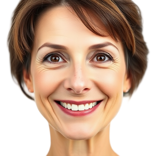 A person smiling to the camera with a white background looking like