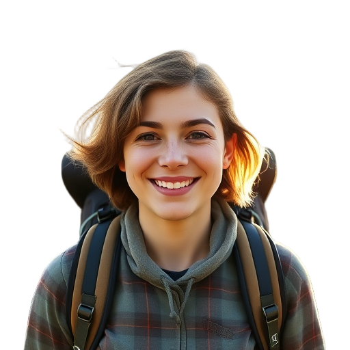 A person smiling to the camera with a white background looking like