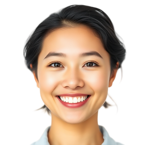 A person smiling to the camera with a white background looking like
