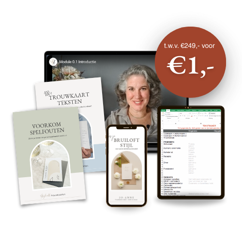 Stop met twijfelen voor het maken van je trouwkaarten.