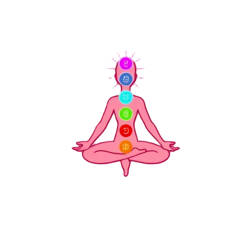 "seven chakras" "colorful circles" "human silhouette" "energy flow" "balanced posture" "radiant aura"