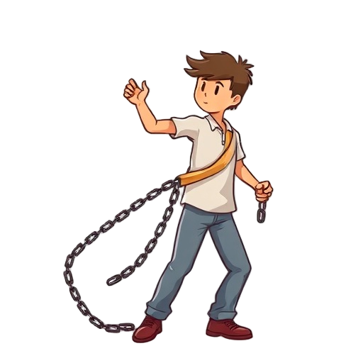"Person breaking chains" "Bright light burst" "Growing plant"
