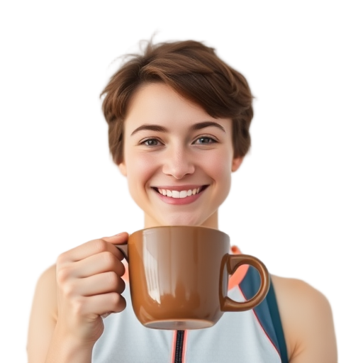 A person smiling to the camera with a white background looking like