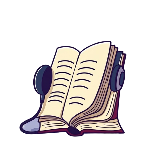 Carefully describe an image in great detail that needs to be generate, use quotes to split visual things. You MAY only use up to 3 words." "audio book"