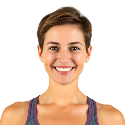 A person smiling to the camera with a white background looking like