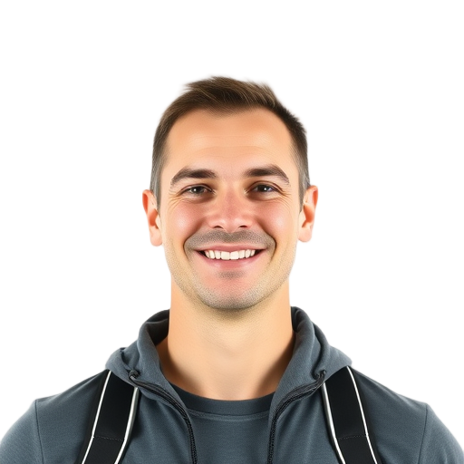 A person smiling to the camera with a white background looking like