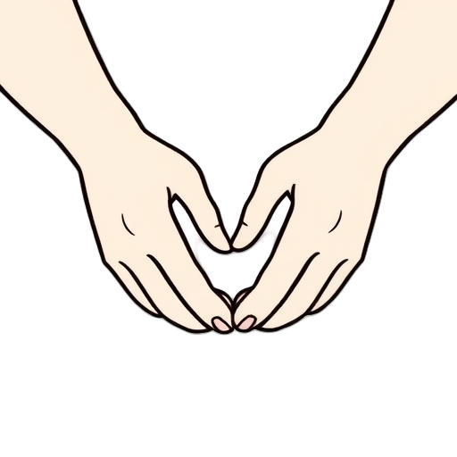 "Human silhouette" "Interconnected lines" "Soft hands"