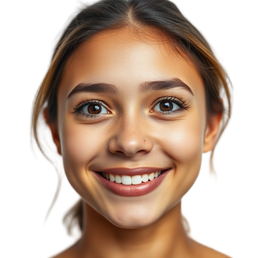 A person smiling to the camera with a white background looking like