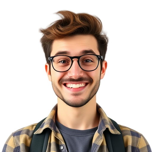 Een persoon die glimlacht naar de camera met een witte achtergrond.