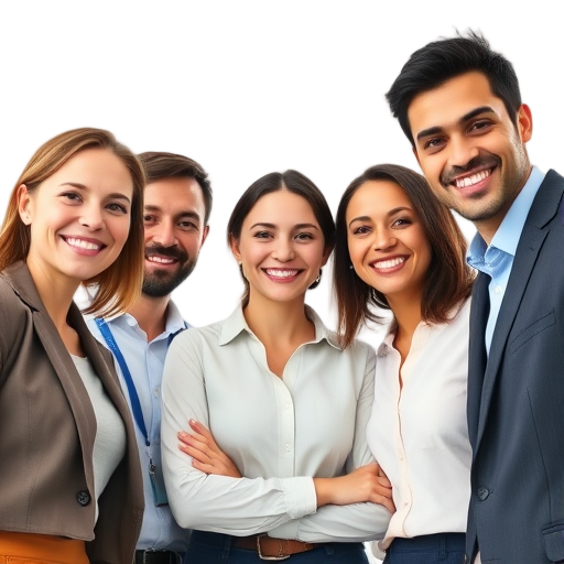 A person smiling to the camera with a white background looking like