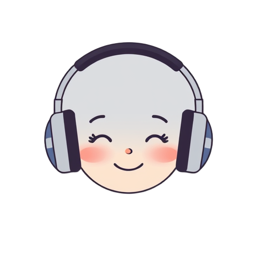 "headphones" "calm face" "sound waves"