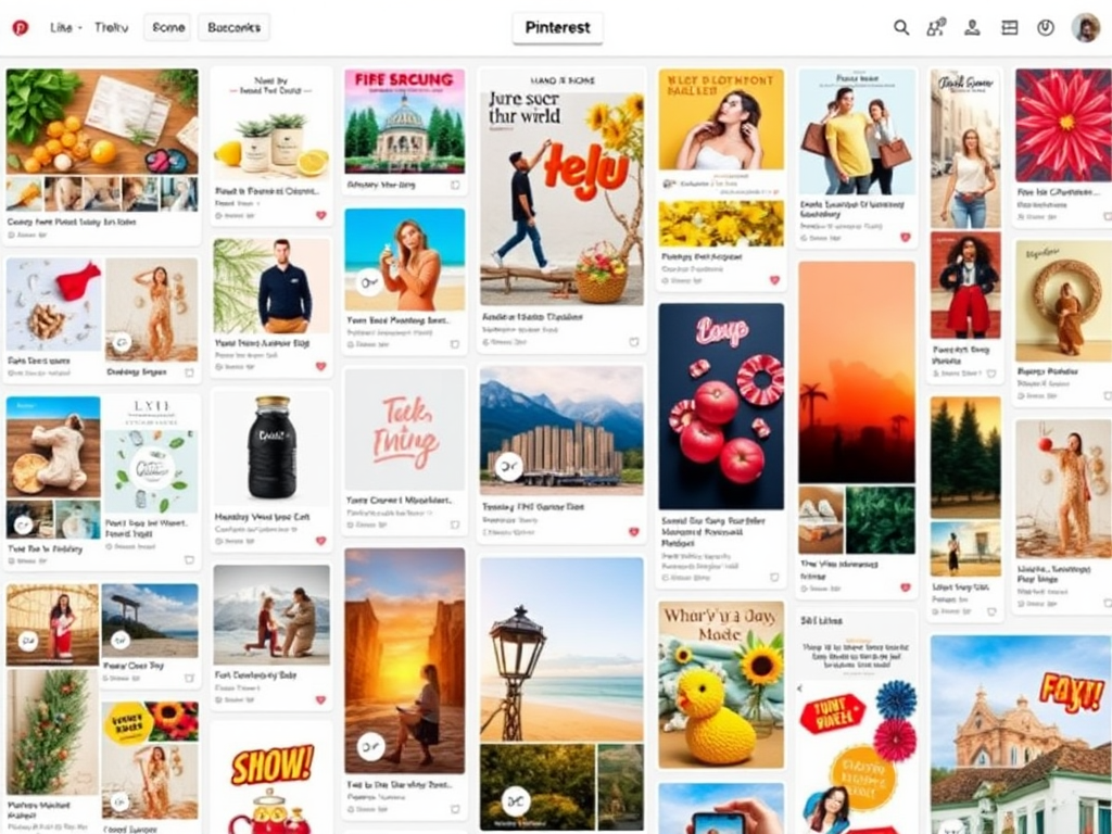 Een levendig Pinterest-bord met kleurrijke en aantrekkelijke pins.