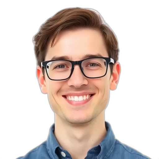 Een persoon glimlachend naar de camera met een witte achtergrond.