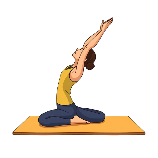 Persoon die zich uitstrekt op een yogamat.