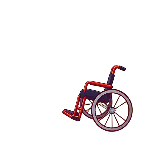 Rolstoel symbool op een witte achtergrond.