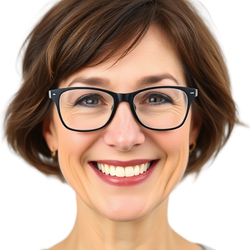 A person smiling to the camera with a white background looking like