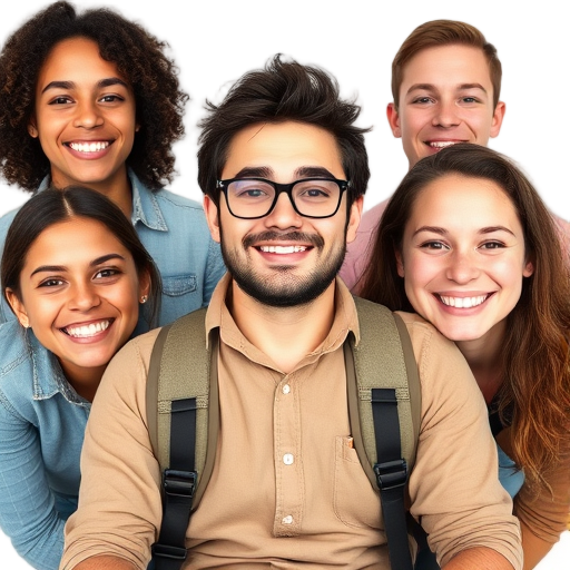 A person smiling to the camera with a white background looking like