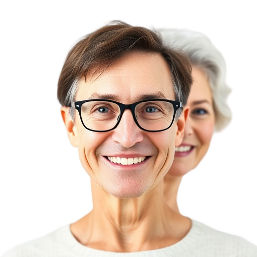 A person smiling to the camera with a white background looking like