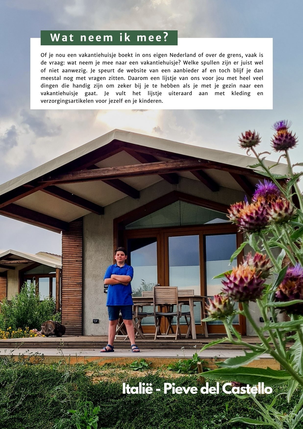 Inpaklijst vakantiehuisje met kinderen