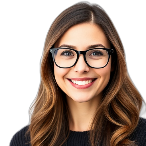 Een persoon die naar de camera glimlacht met een witte achtergrond.