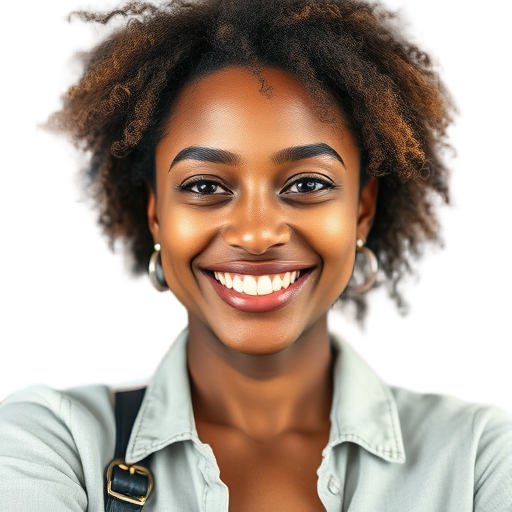 A person smiling to the camera with a white background looking like