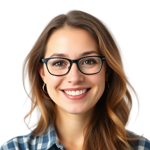 A person smiling to the camera with a white background looking like