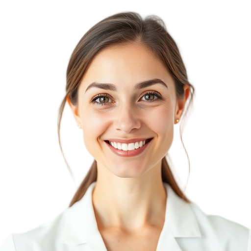 A person smiling to the camera with a white background looking like