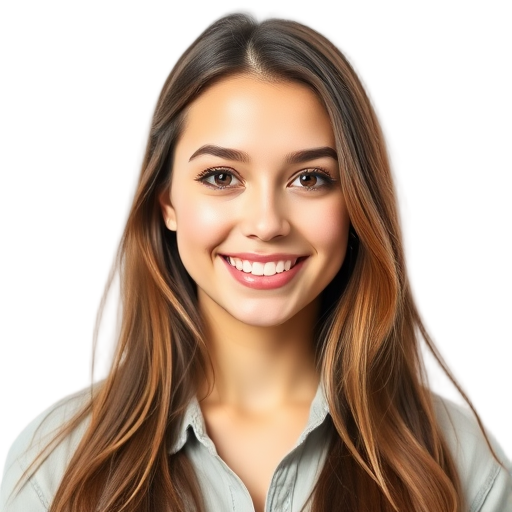 Een glimlachend persoon met een witte achtergrond.