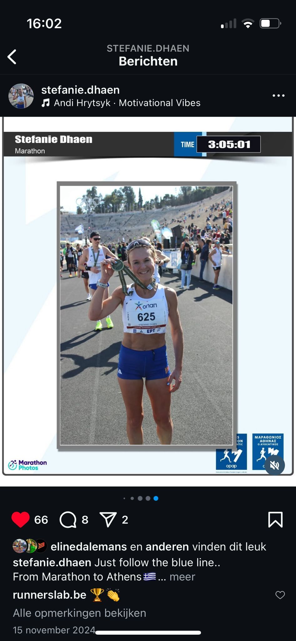 Stefanie D., runner coached by Louise Hendrickx