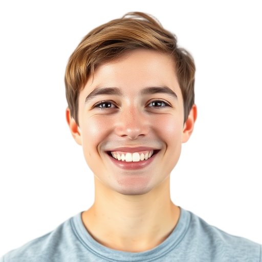 Lachende jongeman met witte achtergrond