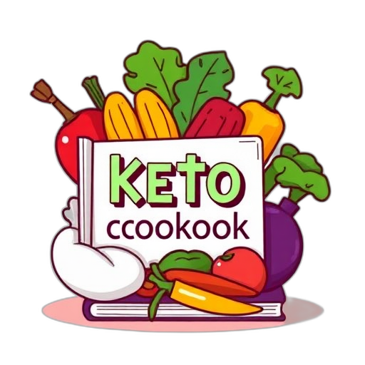 Kleurboek met keto-ingrediënten en gezonde recepten.