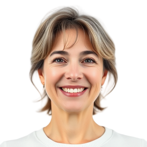 A person smiling to the camera with a white background looking like