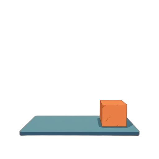 Yoga mat met een blok in een rustige sfeer.