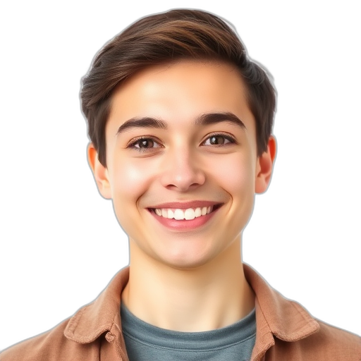 Een glimlachende persoon met een witte achtergrond.