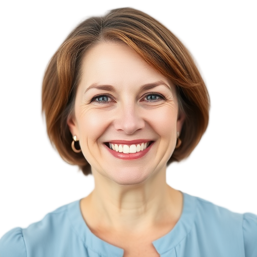 Een lachende vrouw met een witte achtergrond.