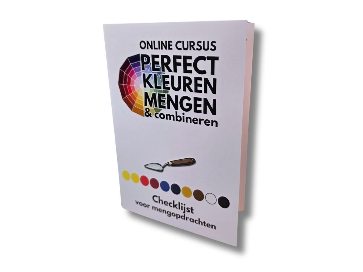 Een handige checklijst zodat je weet welke oefeningen bij de online cursus kleuren mengen horen