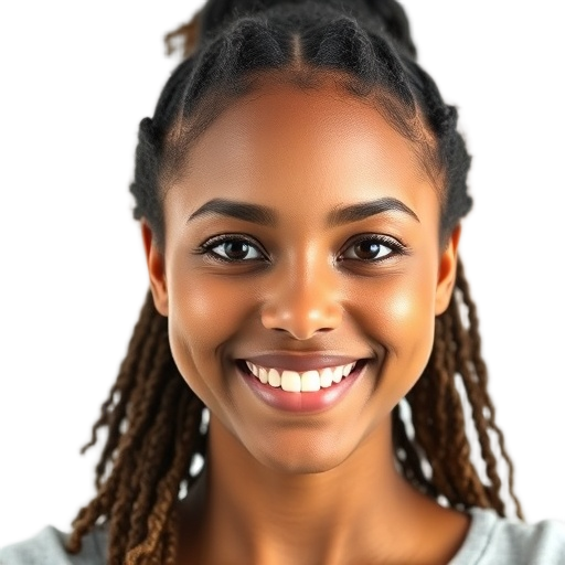 A person smiling to the camera with a white background looking like