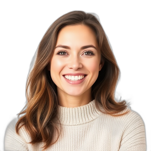 Een persoon die naar de camera lacht.