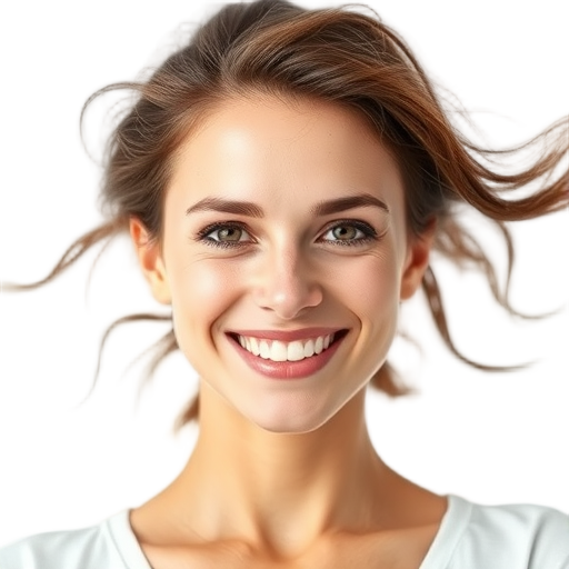 Een lachend persoon met een witte achtergrond.