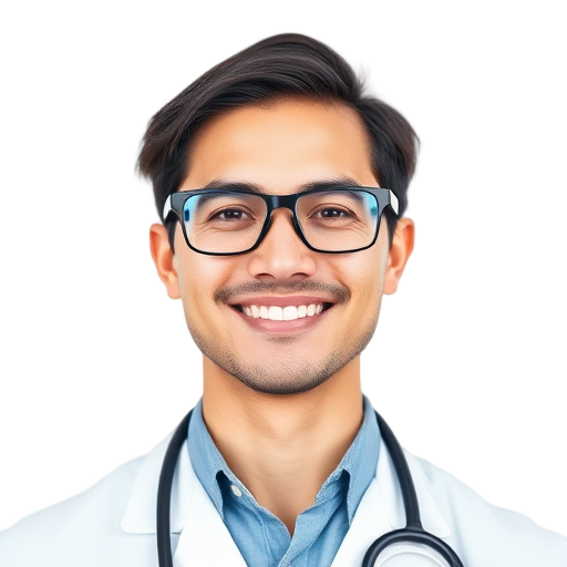 A person smiling to the camera with a white background looking like
