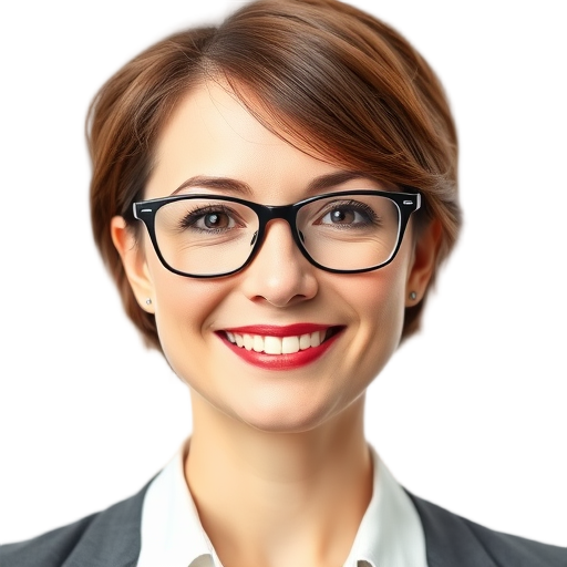 A person smiling to the camera with a white background looking like