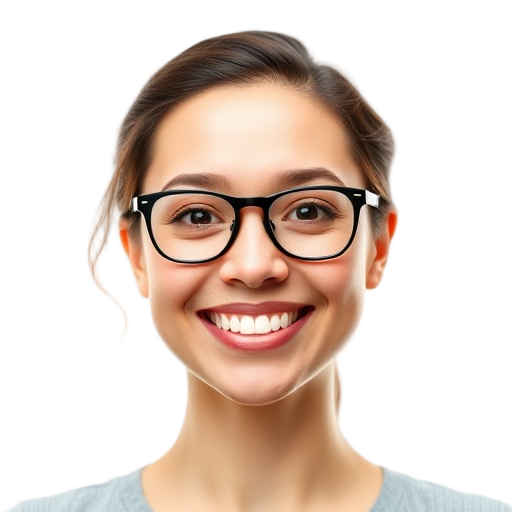 A person smiling to the camera with a white background looking like