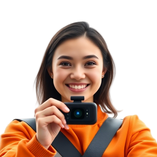 A person smiling to the camera with a white background looking like