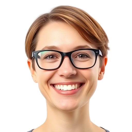 Een persoon glimlachend naar de camera met een witte achtergrond.