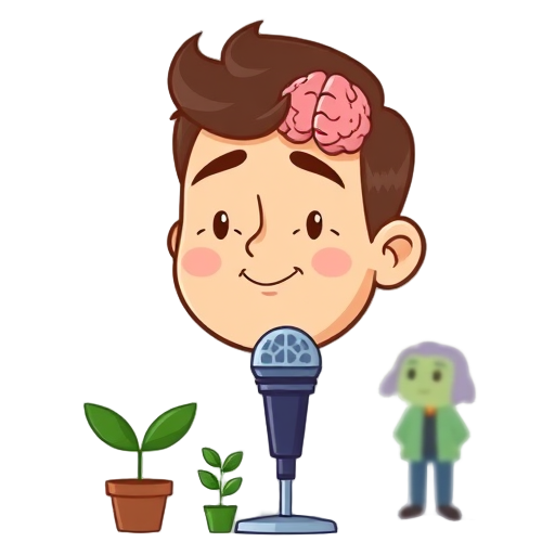 "calm introvert" "microphone speech" "small group" "growth plant" "mindset brain" "confident pose"