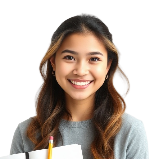 A person smiling to the camera with a white background looking like
