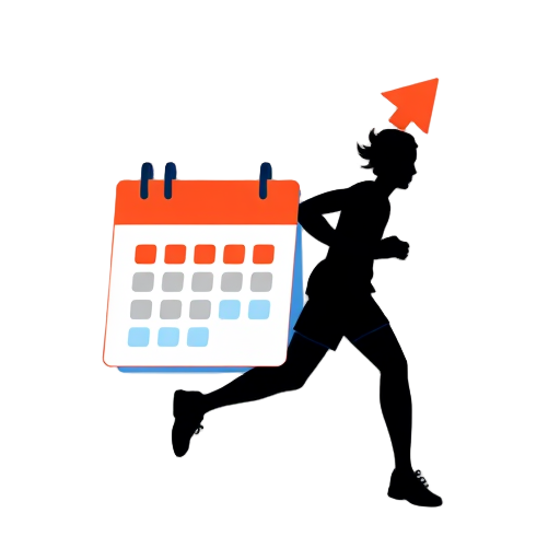 "athlete silhouette" "rising arrow" "calendar page" "chat bubbles" "clock face"