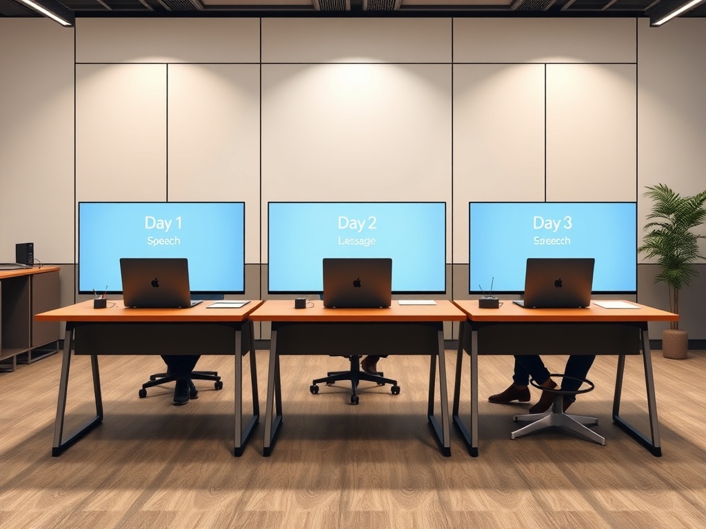 Split-screen training scene