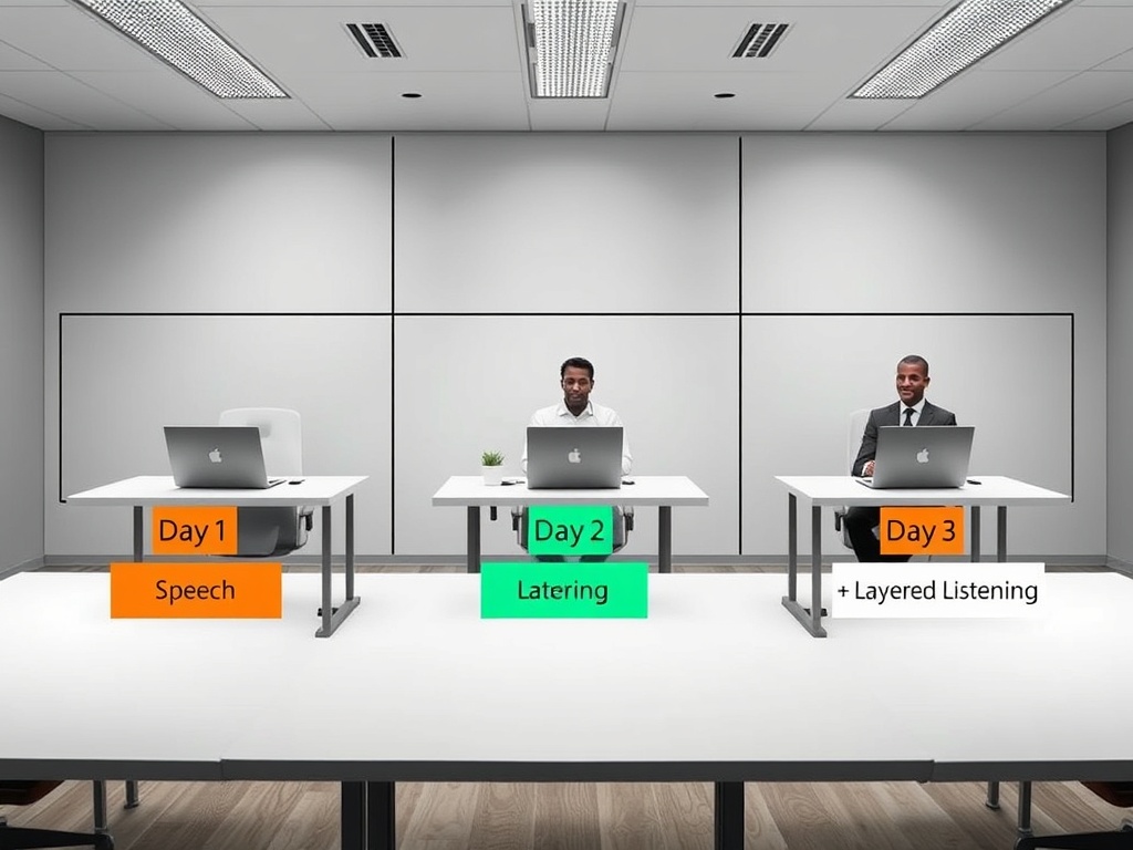 Split-screen training scene