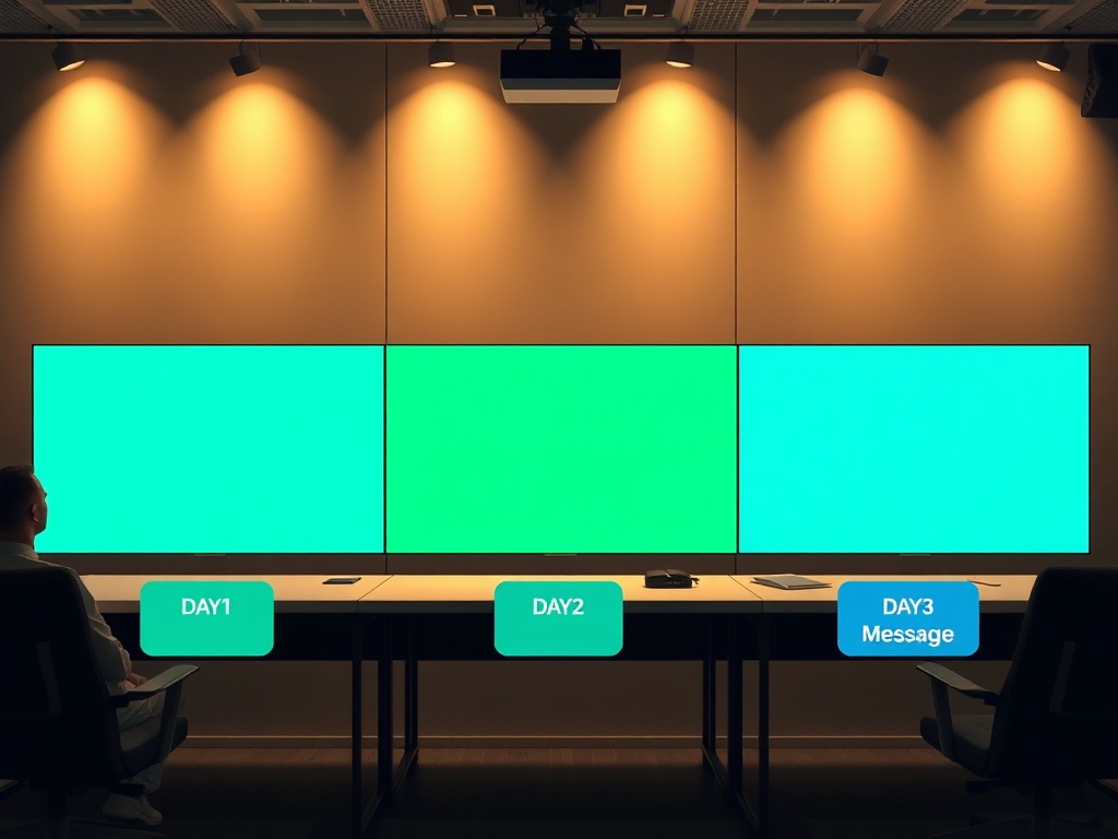 Split-screen training scene